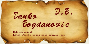 Danko Bogdanović vizit kartica